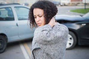 Oklahoma Neck, Back and Spinal Cord Injury Lawyers 1 Injured woman feeling bad after having a car crash