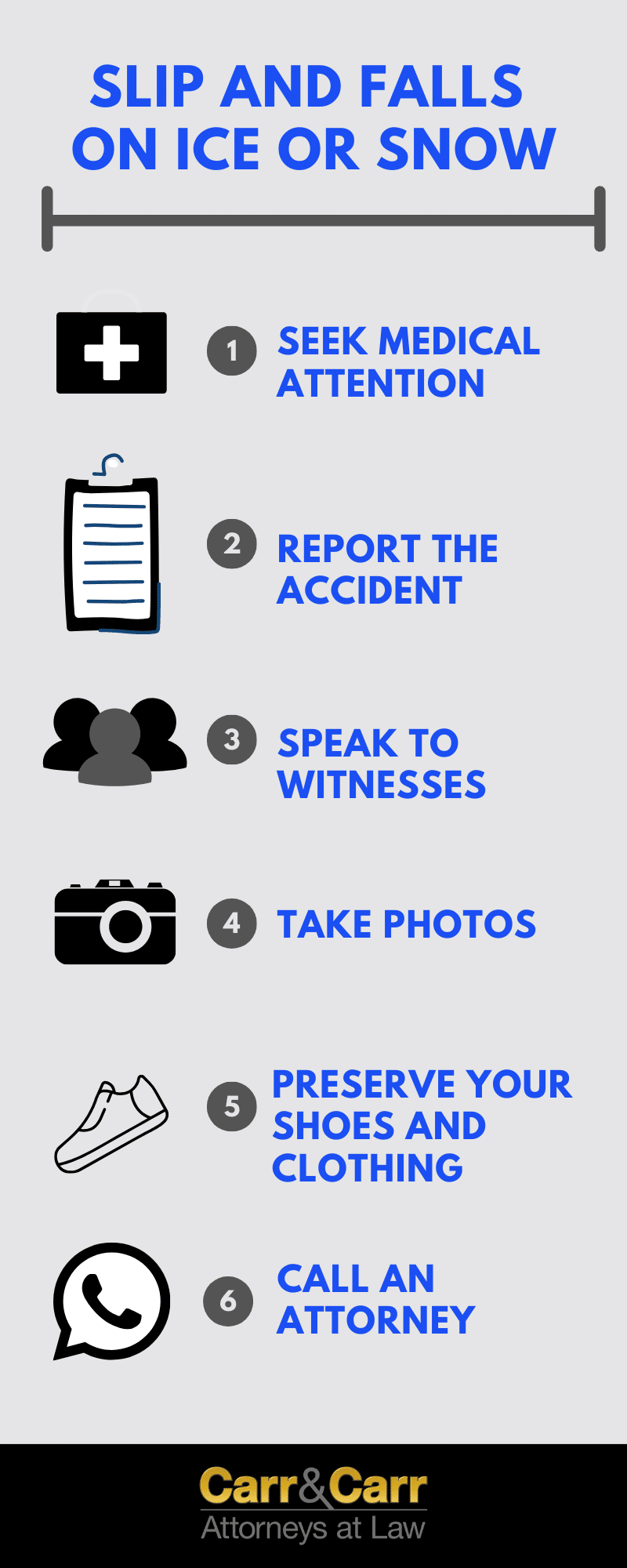 What To Do If You Slip and Fall on Ice or Snow Carr & Carr